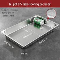 Zhebu 304 Stainless Steel Rectangular GN Food Pan with Lid