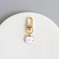 Kabliukas Little Cat mažas raktų pakabukas Raktų pakabukas Raktų pakabukas U Disk Decor little white cat
