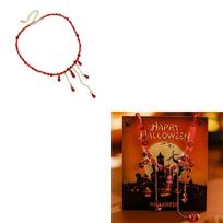 A52E Halloween Theme Necklace Blood Drop Necklace Crystal Necklace Multifuntional Accessory Suitable for Various Outfits China Mainland
