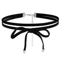 A52E Bowknot Collar Necklace Neckband Jewelry Clavicle Chain Necklaces for Women juoda