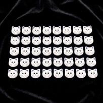 40pcs Cute Calico Cat Buttons 12mm Kitten Head Buttons Fashionable Kitty Buttons  Clothing Coat violetinė