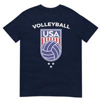 Volleyball Beach Usa Flag Volleyball Team Player Girl Boy TShirt S