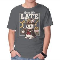 Unisex Crew Neck T-Shirt Steampunk White Rabbit Graphic Short Sleeve Casual Tee S