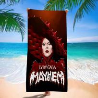 Singer L-Lady Gaga Mayhem Beach Towel For Kids Personalized Bath Towel Pool Towel Vacation Gift Picnic Towel Party Gift Polyester 50x100cm