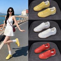 New flat bottom shows feet, small female tide niche versatile casual single shoes versatile 35 geltona