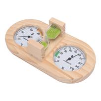 2 in 1 Sauna Thermometer and Hygrometer with 15 Minute Sand Timer for Traditional Sauna Room