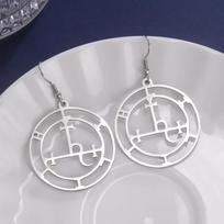 Dawapara Wheel of Hecate Pentagram Earrings Sigil of Lilith Moon Goddess Pentacle Symbol Stainless Steel Earrings Wiccan Jewelry