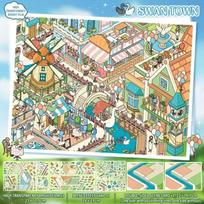 PET Miniature Landscapes Stickers Collection 3D Miniature Scene Collage  Decompress A