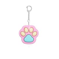 Novelty Cat Paw Clicker Fidget Keychain Stress Anxiety Relief Toys Decompression Gifts Office Travel Pass Time Gadgets rožinė