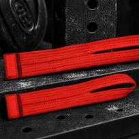 2PCS Reinforced Stitching Lifting Straps Cotton Cotton Lifting Straps Weight  Rowing Workouts raudona