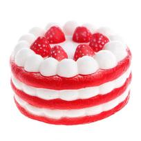 Minkštas didelis modeliavimo braškių gimtadienio tortas Squishies PU lėtai kylantis smagus suspaudžiamas gydantis žaislas streso mažinimo žaislai vaikams red