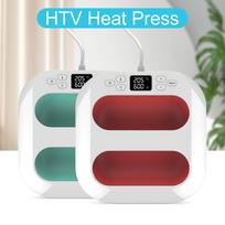 Handheld Heat Press Machine 9x9in Iron Press Fast Heat Up   Temperature and Timer Auto Shutdown   Function for Shirt Bags Hats