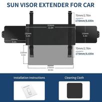Sun Visor Extender for Car Anti-Glare Universal Adjustable Extender Car Sun Shade for Light Driver Passenger Vehicles Truck juoda