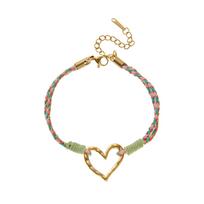 Stainless Steel New Fresh Love Sun Colored Rope Dopamine Bracelet Women's Gold Plated Color Preserving 16cm