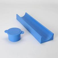 Circle Cake Pop Mold Set U-Shaped Cake & Lidded Pudding Containers for Swiss Roll, Jelly, Chocolate Making Pop Cutter mėlyna