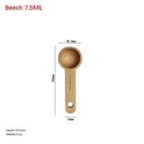 Wooden Measuring Spoon Coffee Tea Sugar Spice Spoon Kitchen Soup Spoons Home Measuring Tools 7.5/10/15/20/30/45ML