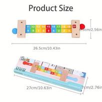 Vaikų mediniai matematikos aritmetikos mokymosi žaislai Montessori mokymo priedas Liniuotė Mokomieji skaičių žaislai vaikams Mokymo priemonės chaki