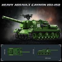 SU-152 assault gun self-propelled artillery, KV1 tank assembly model building blocks toy gift