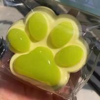 Cute Green Purple Taba Squishy Toy Big Cat Paw Silicone Squeeze Toys Fidget Toy Squishy Cat Paw Stress Relief Toy Gifts For Kids žalia