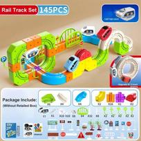 145-242pcs Anti-Gravity Changeable Racing Train Track Building Blocks High-Speed Magical Rail Car Train Toys for Children Gift
