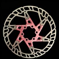 RGO Ultra-Light 160mm Six-Bolt Floating Mountain Bike Disc Brake Rotor pink