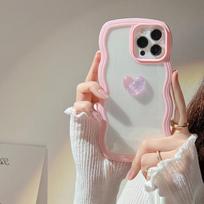 Spalvingas krištolo 3d Love banguotas smūgiams atsparus telefono dėklas, skirtas iPhone 11 12 Pro Max Xsmax X Xr 13 Promax Cute Heart mielas galinis dangtelis For iphone 13promax