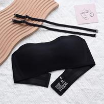 Moteriška neslystanti be petnešėlių vientisa bandeau liemenėlė - be lankelių ir lengva M 34/75ABC juoda