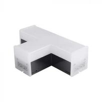 V-tac 10W LED T formos linijinio šviestuvo sujungimas, juodas, 6500K