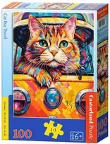 Castorland Dėlionė 300 vnt. - Katės kelionė autobusu
