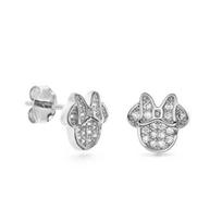 Again Jewelry Sidabriniai Minnie Mouse auskarai su kubiniu cirkoniu AJNS0039