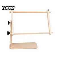 Height Adjustable Embroidery Holder Table Stand, Cross Stitch Hoop Stand for Lap or Top Tapestry, Wooden French S