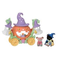 Sylvanian Families Seasonal Ghost and Pumpkin Carriage ST Mark Certified Ages Toy Dollhouse Sylvanian Families Epoch EPOCH [Halloween Set] SE-216 3+