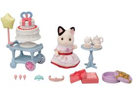 Sylvanian Families Doll Furniture Set Party Set Charcoal Cat ST Mark Certified Ages Toy Dollhouse Sylvanian Families Epoch & [Sweet - Girl] DF-21 3+
