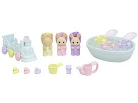 Sylvanian Families Doll Furniture Set Rabbit Favorite Bath ST Mark Certified Ages Toy Dollhouse Sylvanian Families Epoch & [Milk Triplets' Set] DF-22
