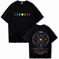 Coldplay 2026 London Tour Harajuku Style Crew Neck Casual Comfortable Women And Men T-Shirt 4XL