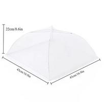 Mesh Folding Food Cover Net for Outdoor Picnic Parties Flies Protection Washable Dish  Kitchen Use 43x43x22cm