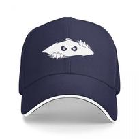 Peeking Ghost Face Baseball Cap Black and White Design Adjustable Hat for Men and Women Fashion Statement Accessory Adjustable tamsiai mėlyna spalva