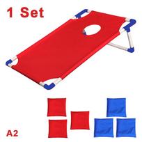 Portable Cornhole Toss Game Board Set Outdoor Foldable Sandbag Throw Kids Adults Party Lawn Fun Easy Setup A2