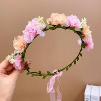 Exquisite Bohemia Style Bride Garland Thai Simulation Flower Simulation Wreath Hair Ornaments Adjustable Wedding Headwear Spring XXS