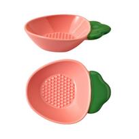 2-in-1 Hand Garlic Ginger Masher Carrot Garlic Shredding Plate Seasoning Dipping Dish  Restaurants rožinė