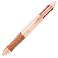 PILOT Frixion Ball 4 Wood Ballpoint Coral Pink Multi-Color Pen, 0.5mm, (LKFB3SEFCP)