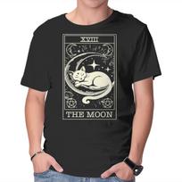 Unisex Crew Neck T-Shirt The Moon Tarot Card Graphic Short Sleeve Casual Tee XXL