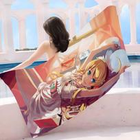 Anime Sexy Girls Cute Anime Microfiber Beach Towel Absorbent Quick Dry Soft Yoga Swimming Resort Mountain Climbing Towel Cotton 30x30cm