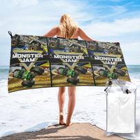 Classic Monster Jam Truck Pattern  Beach Towel Soft Microfiber Quick Dry Absorbent Quick Towels For Swimming 70x140 cm