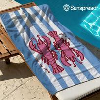 LOBSTER FOR LIFE Quick Drying Bath Towel Microfiber beach towel light weight swimming camping yoga beach out 50x100cm brown