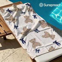 Teddy Bears and Bows Quick Drying Bath Towel Microfiber beach towel light weight swimming camping yoga beach out 50x100cm gray