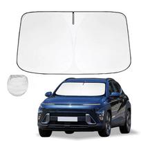 Hyundai Kona N Line Kona Priekinio stiklo saulės atspalvio plėvelė Saulės skydelis Saulės skydelio apsauga Sulankstomas Blokuoja UV spindulius Laiko jūsų automobilį vėsesnį white