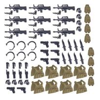 MOC Mini Action Figure Military Soldiers Weapons Accessories Tactical Kit Building Blocks Military Army Guns Parts Bricks Toys balta