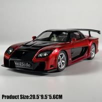 JDM 1:24 Mazda RX7 RX-7 FD3S VeilSide Fortune Platus Kėbulas Modifikuota Transporto Priemonė Lydinio Sportinio Automobilio Modelis Metalinis Žaislinis Transporto Priemonės Dovanos raudona