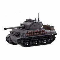 M4A2E8 Sherman Tracked Armored Fighting Vehicle Model Sherman Fury Building Blocks Sets DIy Assembled Model for Kids Adults Gift